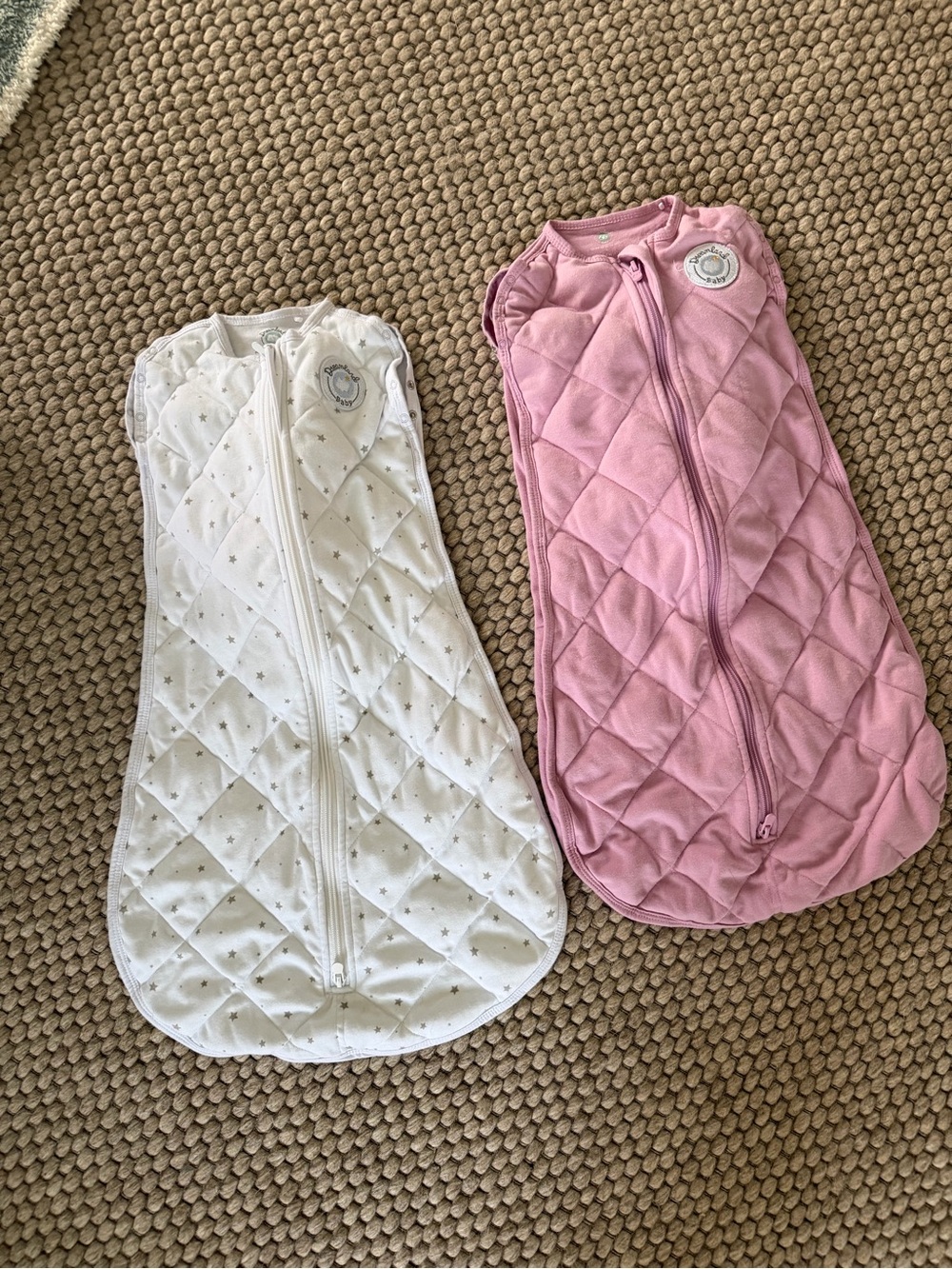 Dreamland weighted Sleep Sack Set - Pink & White 0-6 months
